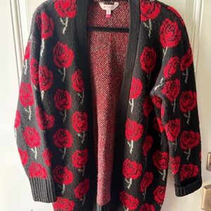 Rose Print No Boundaries Cardigan Sweater 🌹 | Size Large